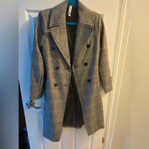 Mural Plaid Coat